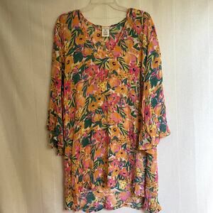 Anne Cole NWT Sunshine Floral Swim Cover Up M/L resort swim